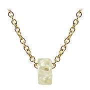 14K Yellow Gold 0.80ct Rough Diamond Unisex Necklace