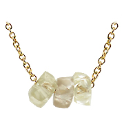 14K Yellow Gold 2.50 cttw Rough Diamonds Unisex Necklace