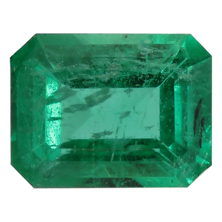 0.92 ct Emerald Cut Emerald : Fine Grass Green