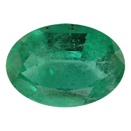0.73 ct Oval Emerald : Rich Grass Green