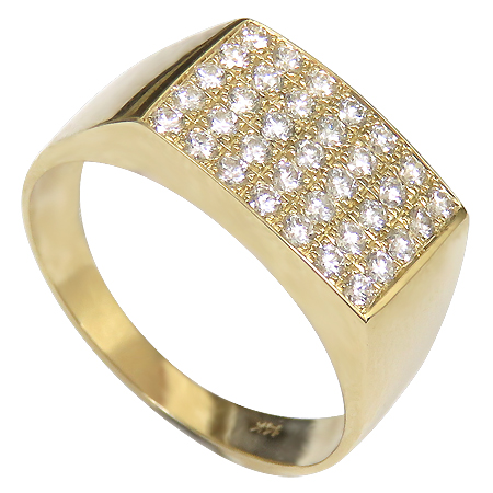 14K Yellow Gold Multi Stone Men