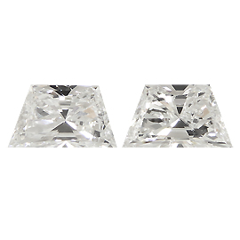 1.56 cttw Pair of Trapezoid Diamonds : F / SI1