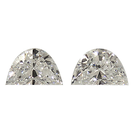 1.43 cttw Pair of Half Moon Diamonds : F / VS2