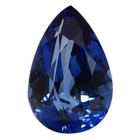 3.39 ct Rich Blue Pear Shape Natural Blue Sapphire