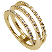 14K Yellow Gold 0.18cttw Diamond Band