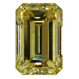 1.03 ct Emerald Cut Diamond : Fancy Intense Yellow / I1