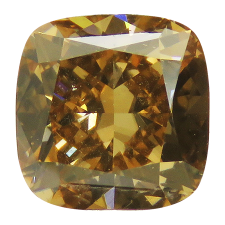 2.01 ct Cushion Cut Diamond : Fancy Yellow-Brown / SI1