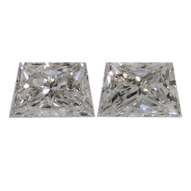1.00 cttw Pair of Trapezoid Brilliant Cut Natural Diamonds : F / VS1
