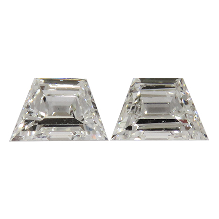 0.76 cttw Pair of Trapezoid Diamonds : G / VS2
