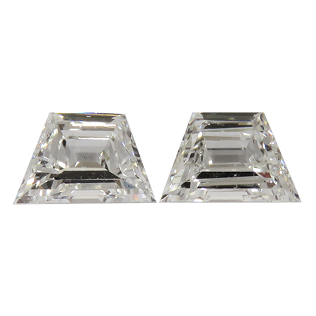 0.76 cttw Pair of Trapezoid Natural Diamonds : G / VS2