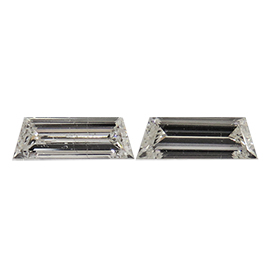 0.77 cttw Pair of Trapezoid Natural Diamonds : I / SI1