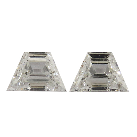 0.73 cttw Pair of Trapezoid Diamonds : G / SI1