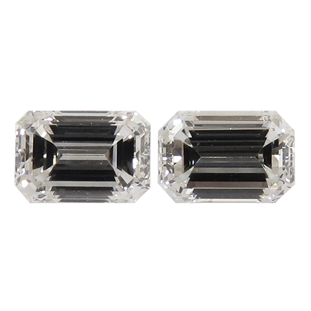 0.60 cttw Pair of Emerald Cut Diamonds : H / VS1