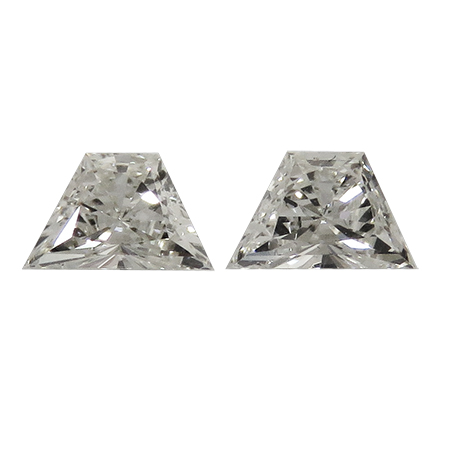 0.22 cttw Pair of Trapezoid Diamonds : H / VS2