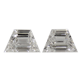 0.17 cttw Pair of Trapezoid Diamonds : E / VS1