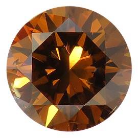 1.00 ct Round Diamond : Fancy Deep Orange Brown / I1