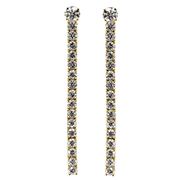 18K Yellow Gold 3.00cttw Diamond Earrings