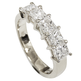 Platinum Multi Stone Ring : 1.50 cttw Diamonds
