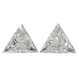 1.59 cttw Pair of Trillion Diamonds : E / VS2