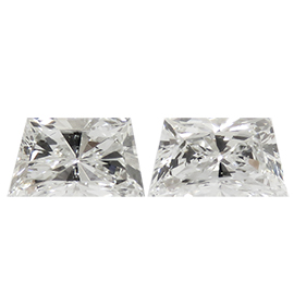 0.80 cttw Pair of Trapezoid Diamonds : F / VS1