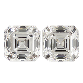 1.01 cttw Pair of Asscher Cut Diamonds : E / VVS1