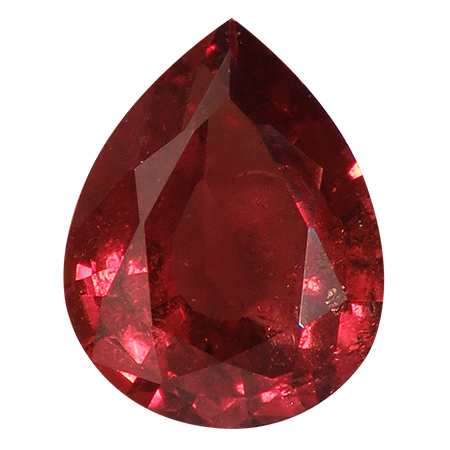 1.68 ct Pear Shape Ruby : Brownish Red