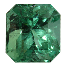 6.13 ct Emerald Cut Emerald : Rich Grass Green