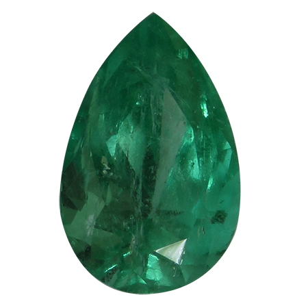 3.22 ct Pear Shape Emerald : Rich Green