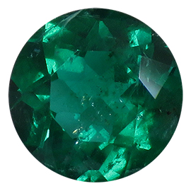 0.80 ct Round Emerald : Deep Rich Green