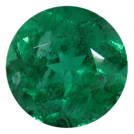 0.98 ct Round Emerald : Rich Green