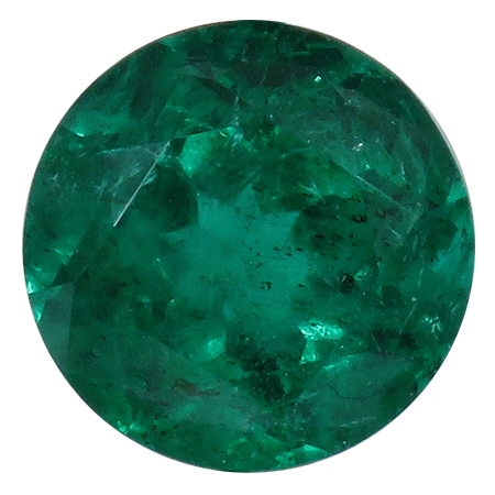1.25 ct Round Emerald : Deep Rich Green