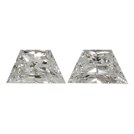 1.12 cttw Pair of Trapezoid Brilliant Cut Diamonds : F / SI1