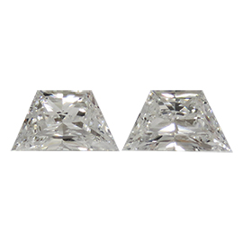 1.12 cttw Pair of Trapezoid Brilliant Cut Natural Diamonds : F / SI1
