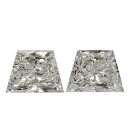1.51 cttw Pair of Trapezoid Diamonds : G / VS2