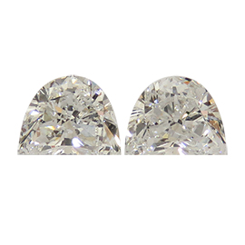 0.68 cttw Pair of Half Moon Diamonds : E / VS1