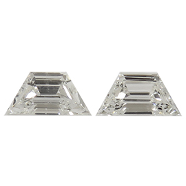 0.29 cttw Pair of Trapezoid Natural Diamonds : H / VS2