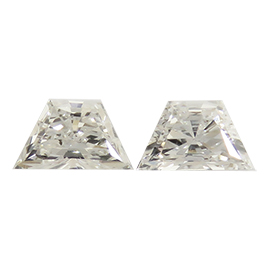 0.16 cttw Pair of Trapezoid Diamonds : F / VS1