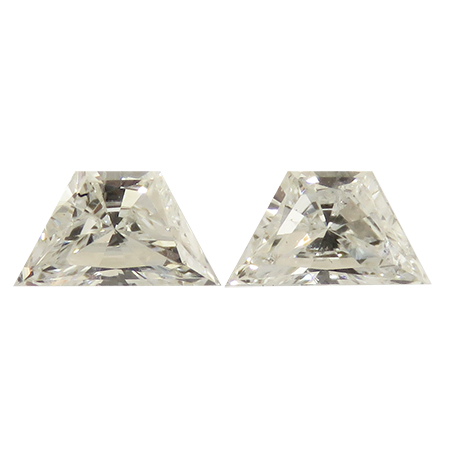 0.29 cttw Pair of Trapezoid Diamonds : G / VS2