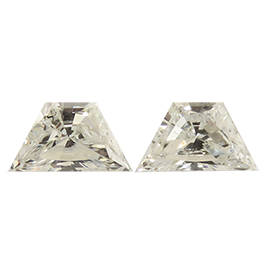 0.29 cttw Pair of Trapezoid Brilliant Cut Natural Diamonds : G / VS2