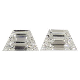 0.27 cttw Pair of Trapezoid Diamonds : H / VS2