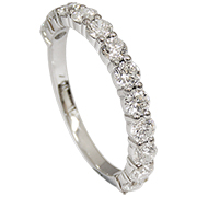 18K White Gold 0.96ct Diamond Band