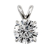 14K White Gold 0.75 ct. Diamond Pendant