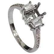 18K White Gold 0.65cttw Diamond Setting