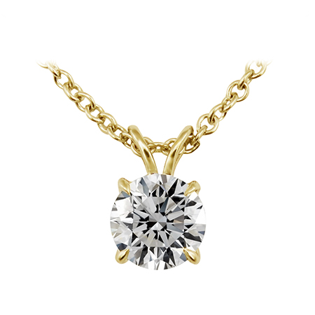 14K Yellow Gold Solitaire Pendant : 1.00 cttw Diamond