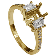 18K Yellow Gold 0.65cttw Diamond Setting