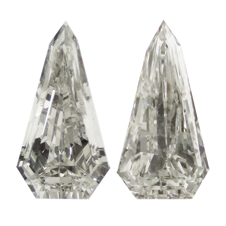 0.88 cttw Pair of Fantasy Natural Diamonds : H / VS2