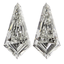 1.84 cttw Pair of Kite  Natural Diamonds : I / VS1