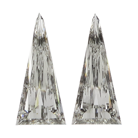 1.09 cttw Pair of Trillion Natural Diamonds : G / VS2