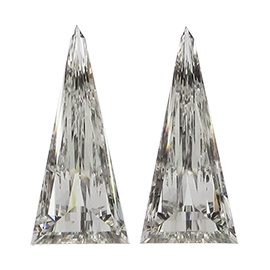 1.09 cttw Pair of Trillion Natural Diamonds : G / VS2