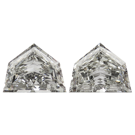 2.03 cttw Pair of Cadillac Natural Diamonds : H / SI1